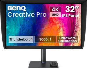 BenQ PV3250U 31.5" 4K Ultra HD LED Monitor 3840 x 2160 Pixels 5 ms 16:9 Black Built-in USB Hub VESA Mounting Height Adjustment