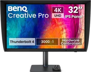 BenQ PV3250U 31.5" 4K Ultra HD LED Monitor 3840 x 2160 Pixels 5 ms 16:9 Black Built-in USB Hub VESA Mounting Height Adjustment