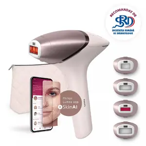 Philips BRI977/00 Intense Pulsed Light IPL Hair Remover Pink Gold with Body Attachment and Battery Power Source (Open box with minor scratches)