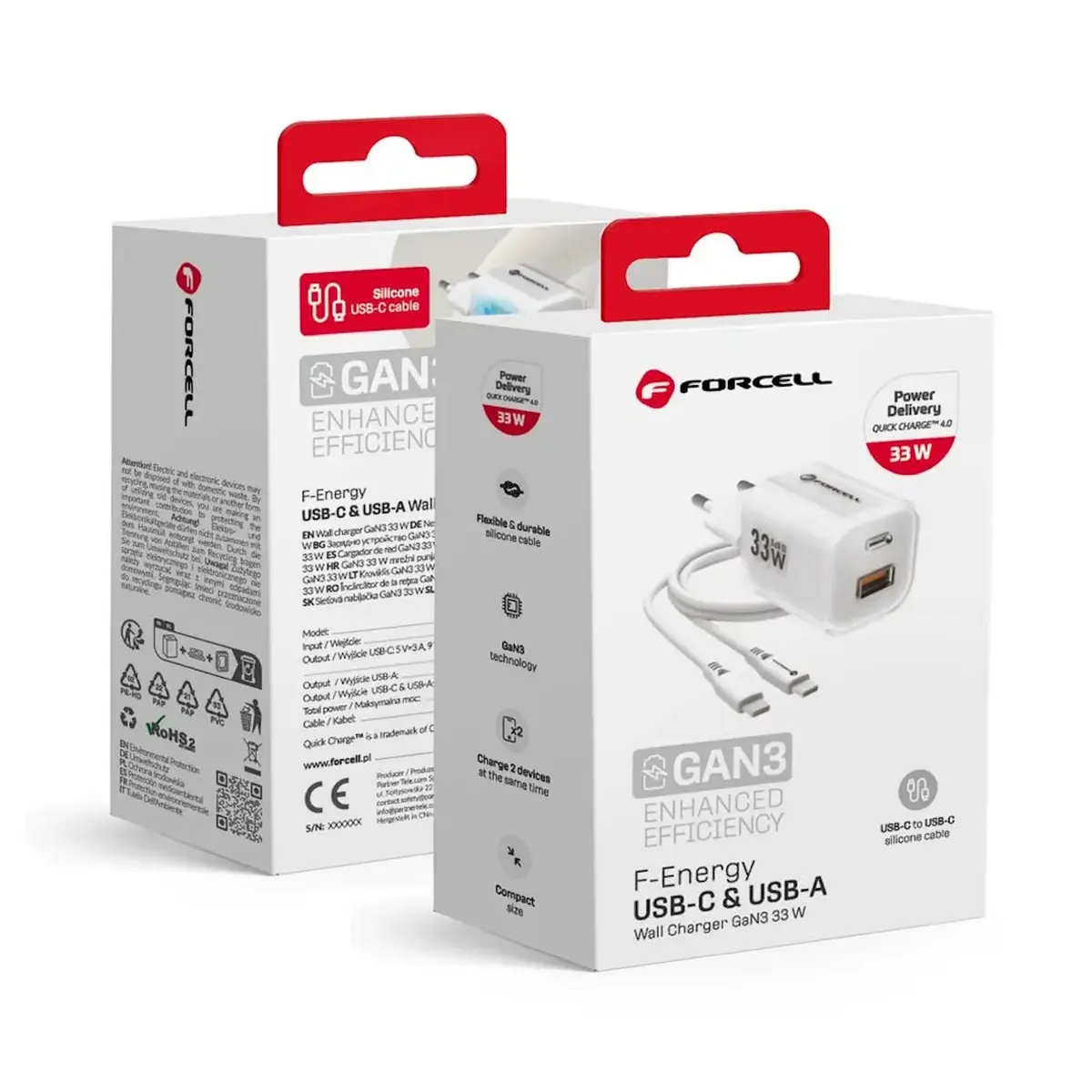 FORCELL VT-41 F-Energy GaN III Charger 33W White Photo 2
