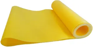 Kubisport Pretestības gumija vingrošanai un fitnesam Dzeltena 0,45 mm 120 cm