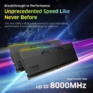 KLEVV CRAS V RGB Obsidian Black Memory Kit 32 GB 2 x 16 GB DDR5 6400 MHz UDIMM CL32