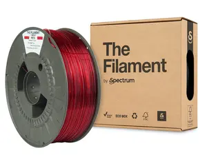 Филамент для 3D-принтера PET-G The Filament Spectrum Прозрачный Красный 1.75мм 1кг Катушка