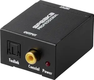 SpeaKa Professional SP-ATDAC-100 AV pārveidotājs no Cinch uz Toslink un Cinch ciparu