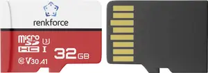 Карта памяти Renkforce RFEmSD32 microSDHC 32 ГБ Class 10 A1 V30 UHS-I с SD-адаптером