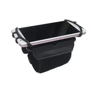 Fusion universal case for devices L size up to 6.7 inch black sports wristband phone holder with 180 degree rotating clamp and adjustable strap
