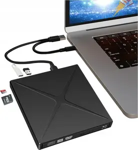 Zenwire SY885 External DVD Writer USB 3.0 with SD Card Reader Black