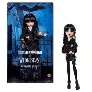 MATTEL Monster High x Wednesday Kolekcionējamā lelle JNJ91 melnā kleitā