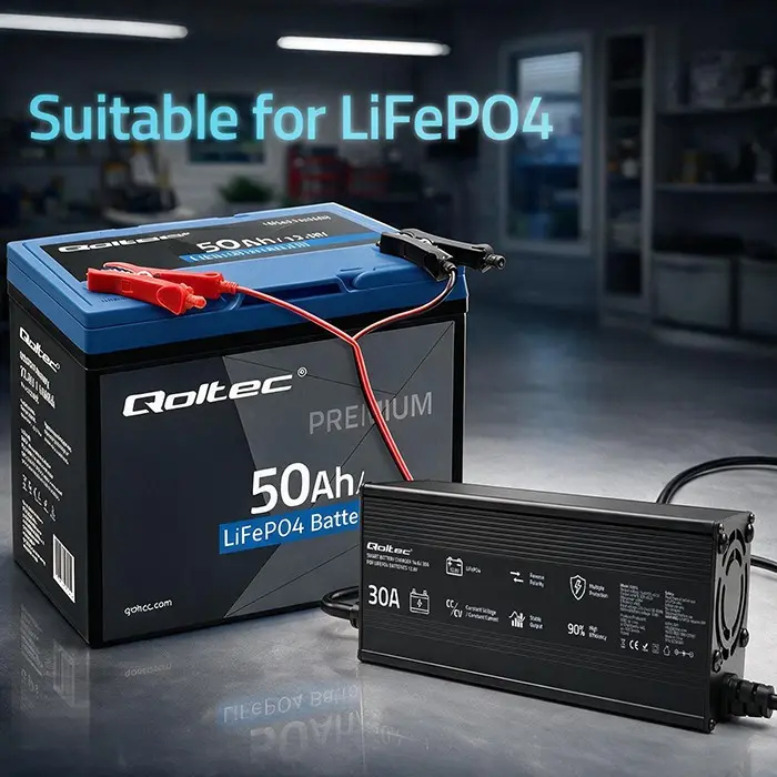 Qoltec 52672 LiFePO4 Battery Charger 12.8V 30A 438W Photo 5