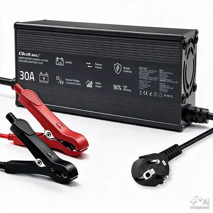 Qoltec 52672 LiFePO4 Battery Charger 12.8V 30A 438W Photo 8