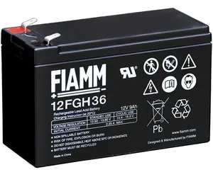 Аккумулятор свинцово-кислотный FIAMM 12FGH36 12 В 9 Ач AGM с плоским выводом 6.35 мм