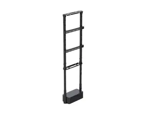 Ergonomic Solutions SpacePole Digital Signage Height Adjustable In-Window Mount for Portrait Screens up to 75 Inches VESA 400x600 Black Metal