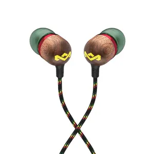 The House Of Marley Smile Jamaica Wired Earbuds USB Type-C Rasta with Built-in Microphone and 9.2mm Drivers