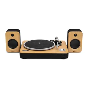 The House Of Marley Stir It Up Wireless 2+ Turntable With Speakers Bluetooth In/Out Audio-Technica AT3600L Stylus Signature Black