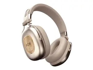The House Of Marley Positive Vibration Rebel Bluetooth Headphones Cream Active Noise Cancelling 40mm Drivers