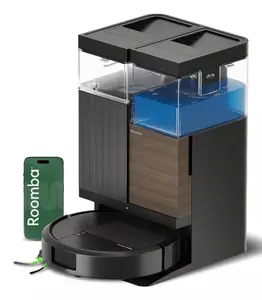 Робот-пылесос iRobot Roomba Plus 575 Combo с док-станцией AutoWash черный без мешка EPA фильтр литий-ионный аккумулятор