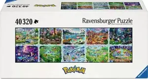 Ravensburger puzle Pokémon Celebration Journey ar 40320 gabaliņiem, multfilmu žanrs, no 14 gadu vecuma