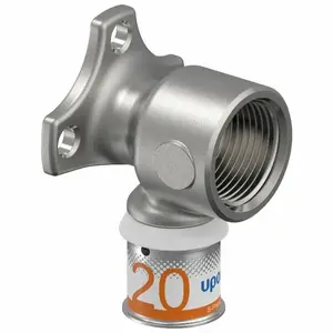 Uponor S-Press PLUS Press Wall Plate Elbow 90° 20 mm x 3/4"