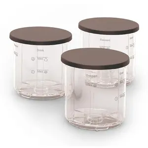 Tefal XF60W0F0 Набор контейнеров для десертов мороженицы Dolci 3 шт по 480 мл из тритана с крышками