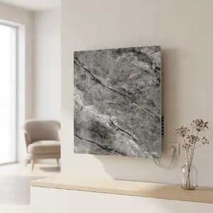 Sienas sildītājs AENO Premium Eco Smart Quadro AGH0013S 500W Antīkais marmors rūdīts stikls infrasarkano staru konvekcija LED displejs