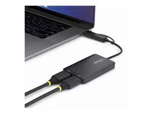 StarTech USB 3.0 Dual Monitor Adapter 107B-USB-HDMI-2 to 2x HDMI Video Adapter supporting 4K 30Hz and 1080p for Windows and macOS with 11cm Cable