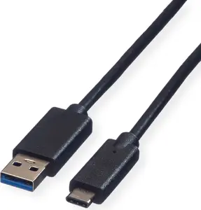 ROLINE USB 3.2 Gen 1 Cable USB Type-A to USB Type-C Male to Male Black 2 m