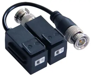Hikvision DS-1H18-A Video Balun for Security Cameras in Black with Wired Connectivity