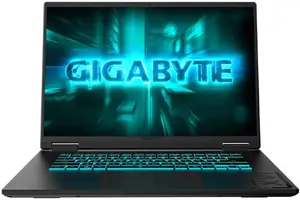 Ноутбук GIGABYTE A16 с процессором AMD Ryzen 7 260, 16-дюймовым дисплеем 165Hz, 16GB RAM, 1TB SSD, видеокартой NVIDIA GeForce RTX 5050 и без ОС