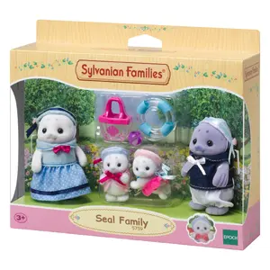 Epoch Sylvanian Families Набор тюленей пляжный 5759 с четырьмя подвижными фигудками