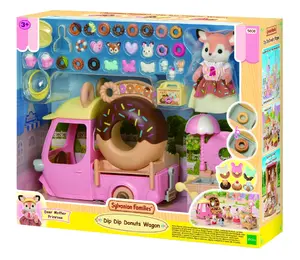 Epoch Sylvanian Families Тележка с Пончиками и Фигуркой 5808 Игровой Набор с Аксессуарами