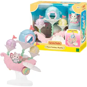 Игровой набор Epoch Sylvanian Families Волшебный корабль с воздушным шаром и фигугуркой котенка Пино