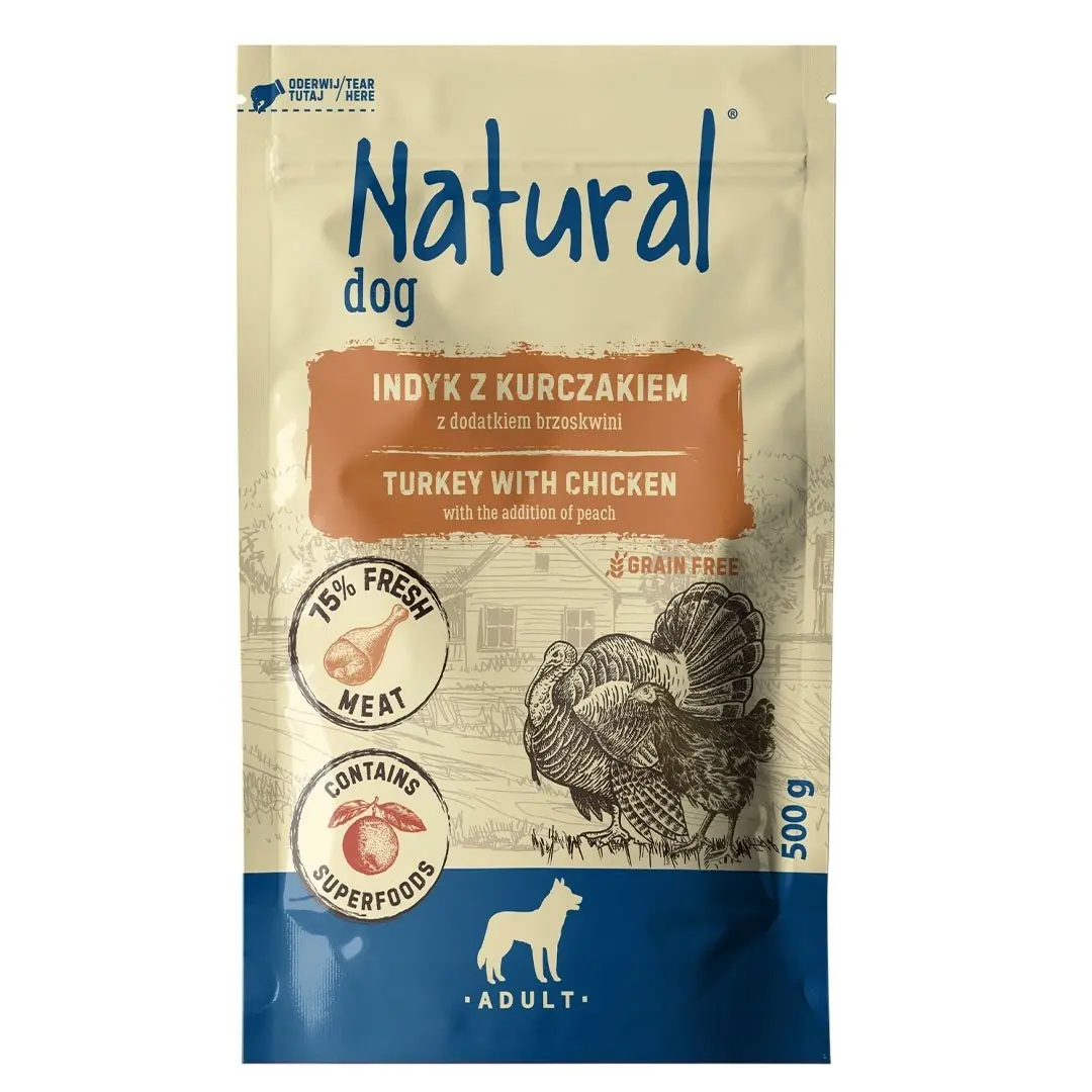 Mitrā suņu barība Natural tītars ar