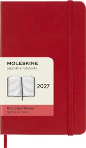 Ежедневник Moleskine на 2027 год 12 месяцев карманный в твердом переплете красный