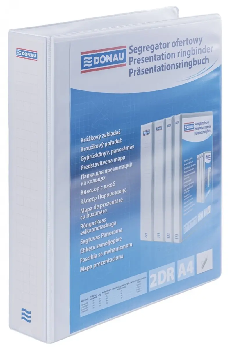 Donau PP A4 formāta gredzenu mapes