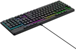 Проводная игровая мембранная клавиатура Wozinsky WKG-1044 с RGB подсветкой черная