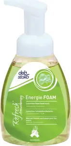 deb Energie Foam Soap in a pump bottle 250ml