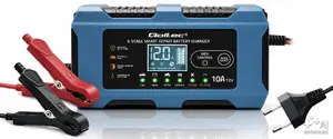 QOLTEC 526683 Akumulatoru lādētājs 12V 10A ar atjaunošanas funkciju AGM GEL LiFePO4 akumulatoriem