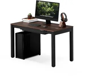 Jan Nowak EVAN Electric Adjustable Height Standing Desk Black and Walnut Finish