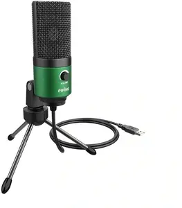 Kondensatora mikrofons Fifine K669BG zaļš USB galda straumēšanai un podkāstiem