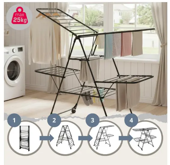 Kinghoff KH 2046 Foldable Clothes Dryer Photo 4