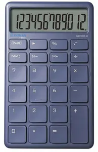Настольный калькулятор Donau TECH K-DT5131-18 с 12-разрядным дисплеем и функцией извлечения квадратного корня, темно-синий