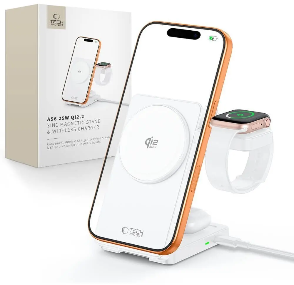 Tech-Protect A56 Bezvadu lādētājs 3in1 Magnetic