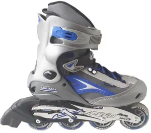 SPARTAN Soft Max Men's Roller Skates Size 41 Silver and Blue