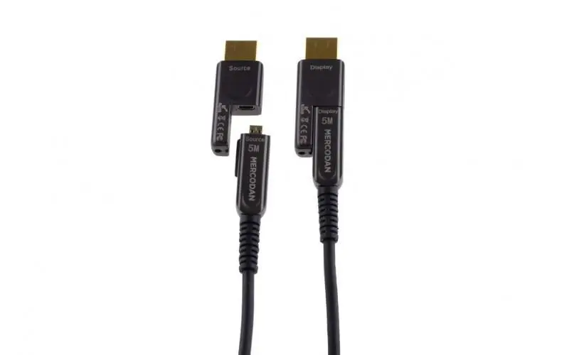 Mercodan optiskais šķiedru HDMI kabelis 100m
