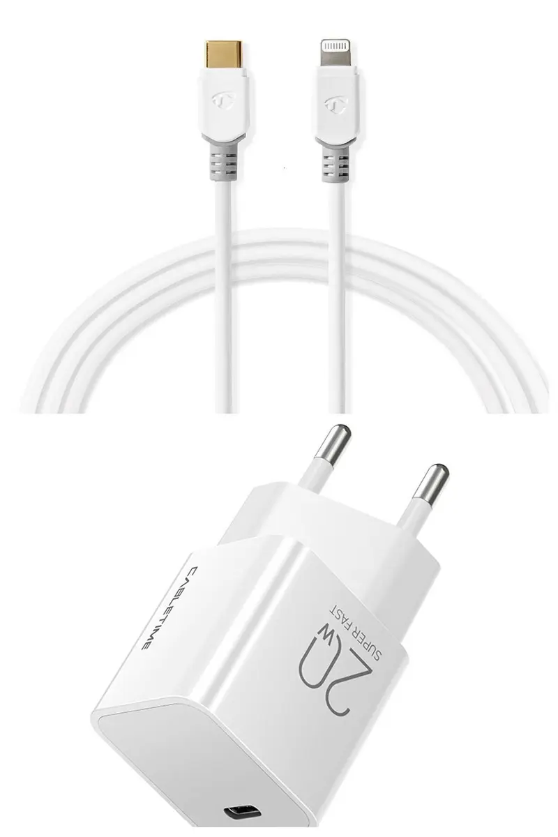 Mercodan Opladersæt 20W lādētājs ar Lightning