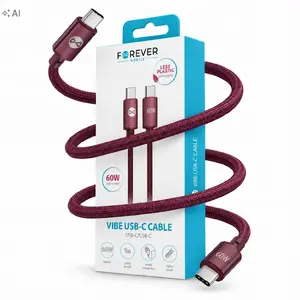 C2G Vibe USB-C uz USB-C kabelis 1.0 m 60W bordo