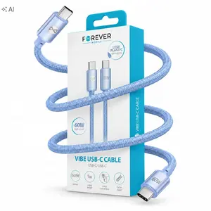 C2G Forever Vibe USB-C uz USB-C kabelis 1.0 m 60W gaiši zils