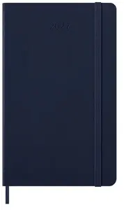 Недельный ежедневник Moleskine 2027 12 месяцев Большой Сапфирово-Синий Твердый переплет
