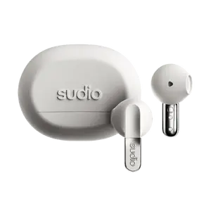 Беспроводные наушники Sudio N3 с Bluetooth, микрофоном, 12-мм драйверами, Bluetooth 5.4, защитой от брызг, молочно-белые