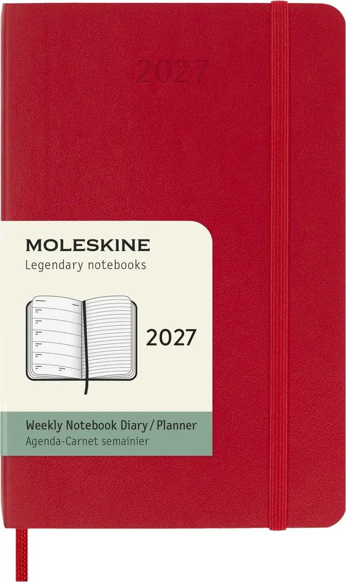 Moleskine Nedēļas kalendārs 2027, 12 mēneši